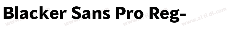 Blacker Sans Pro Reg字体转换